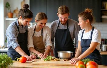 Participants enjoying a culinary workshop
