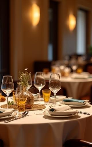 Elegant table setting in Al Bayan's dining room