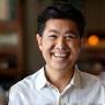 James Wu enjoying dinner
